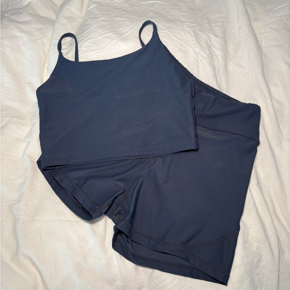 PrettyLittleThing Navy Blue Cami and Shorts Set
